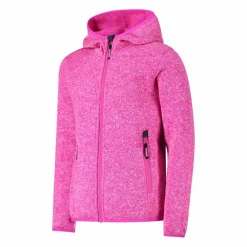 CMP Pile E Felpe^Giacca in pile da bambina in knit-tech mélange con cappuccio