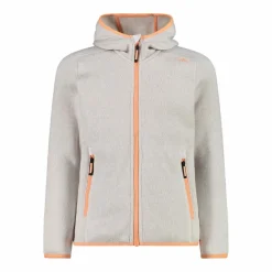 CMP Pile E Felpe^Giacca in pile da bambina in knit-tech mélange con cappuccio