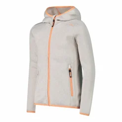 CMP Pile E Felpe^Giacca in pile da bambina in knit-tech mélange con cappuccio