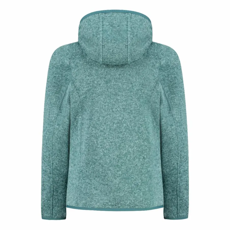 CMP Pile E Felpe^Giacca in pile da bambina in knit-tech mélange con cappuccio