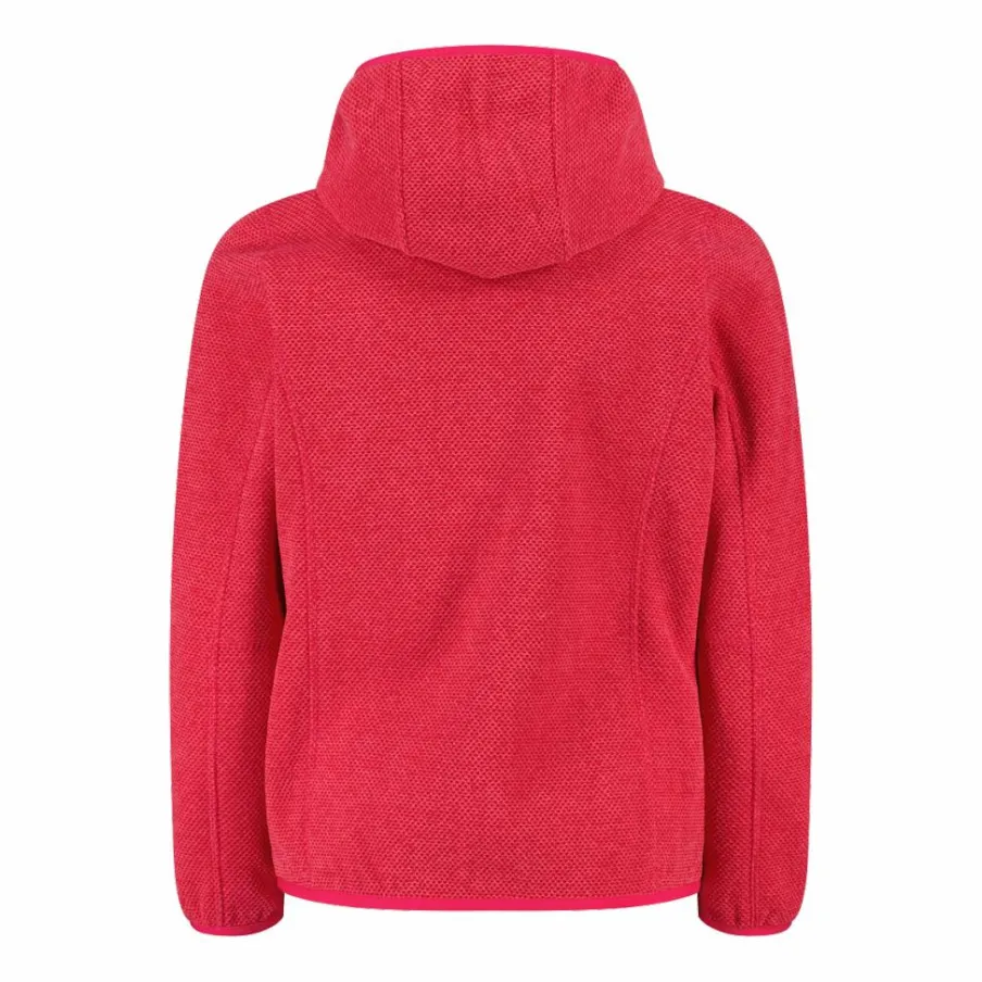CMP Pile E Felpe^Giacca in pile da bambina in knit-tech mélange con cappuccio