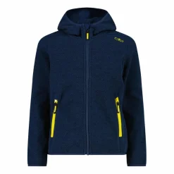 CMP Pile E Felpe^Giacca in pile da bambina in knit-tech mélange con cappuccio