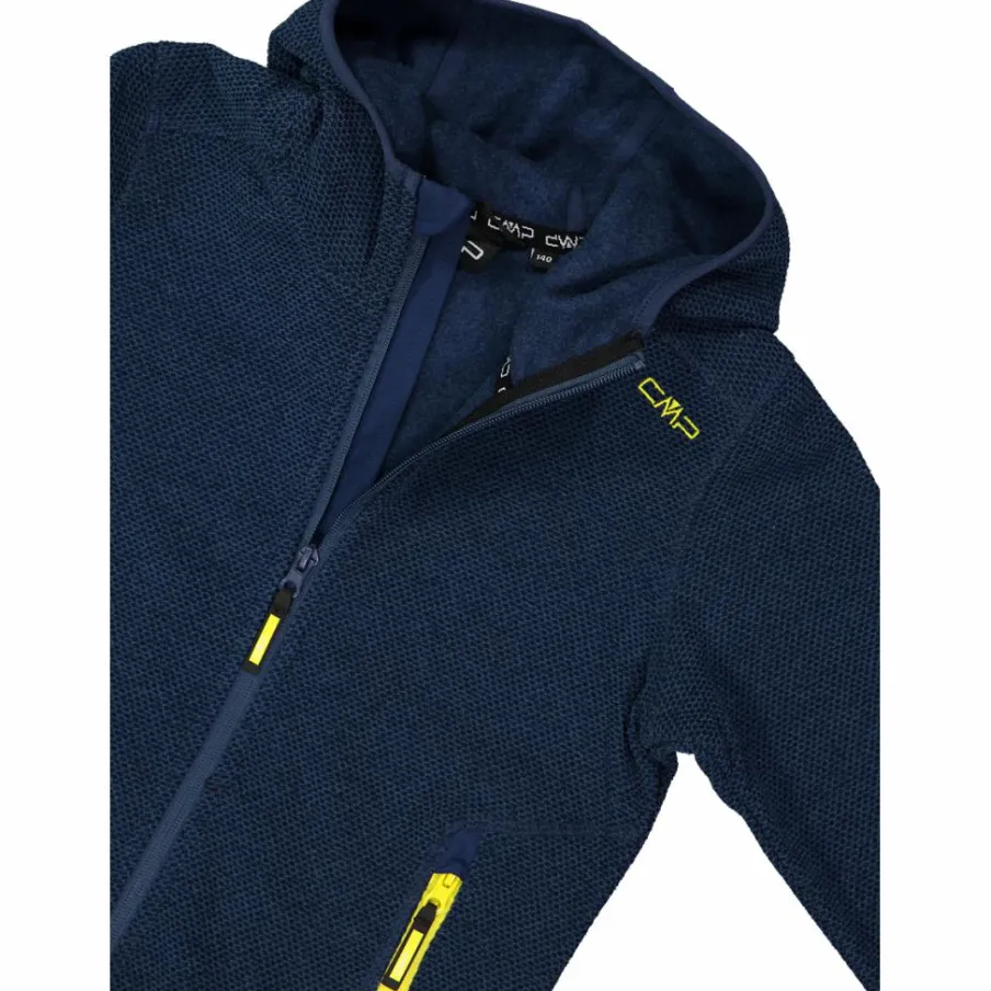 CMP Pile E Felpe^Giacca in pile da bambina in knit-tech mélange con cappuccio