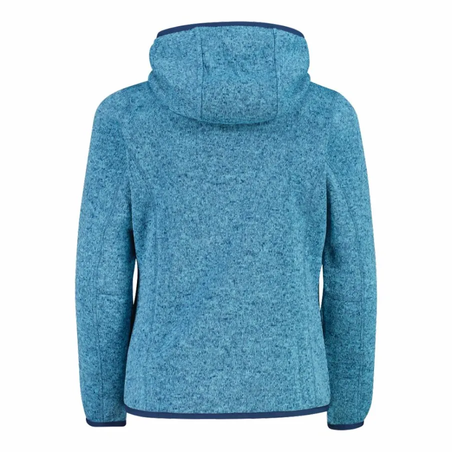 CMP Pile E Felpe^Giacca in pile da bambina in knit-tech mélange con cappuccio
