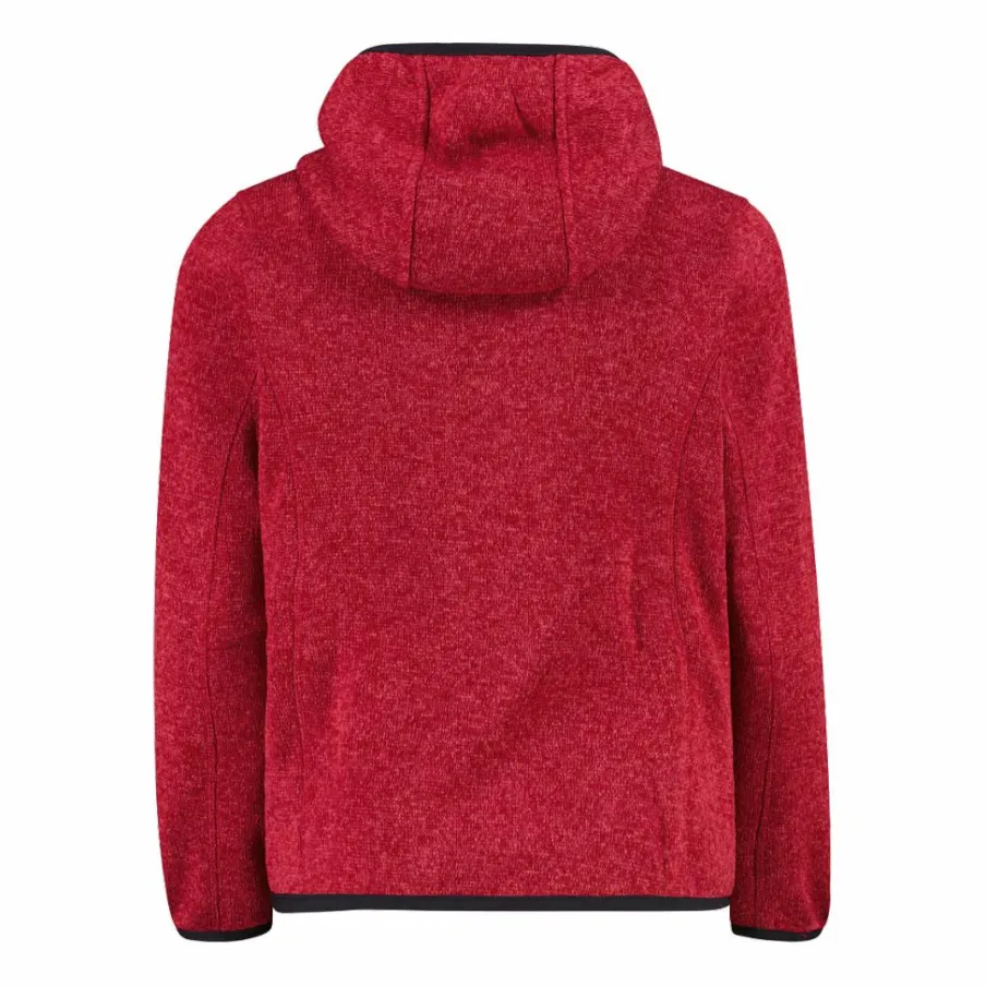CMP Pile E Felpe^Giacca in pile da bambina in knit-tech mélange con cappuccio