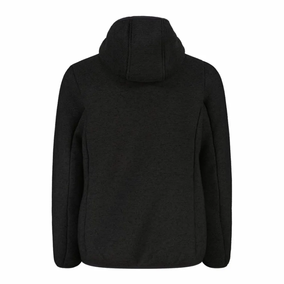 CMP Pile E Felpe^Giacca in pile da bambina in knit tech melange con cappuccio