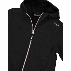 CMP Pile E Felpe^Giacca in pile da bambina in knit tech melange con cappuccio