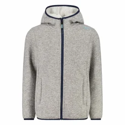 CMP Pile E Felpe^Giacca in pile da bambina in knit tech melange con cappuccio