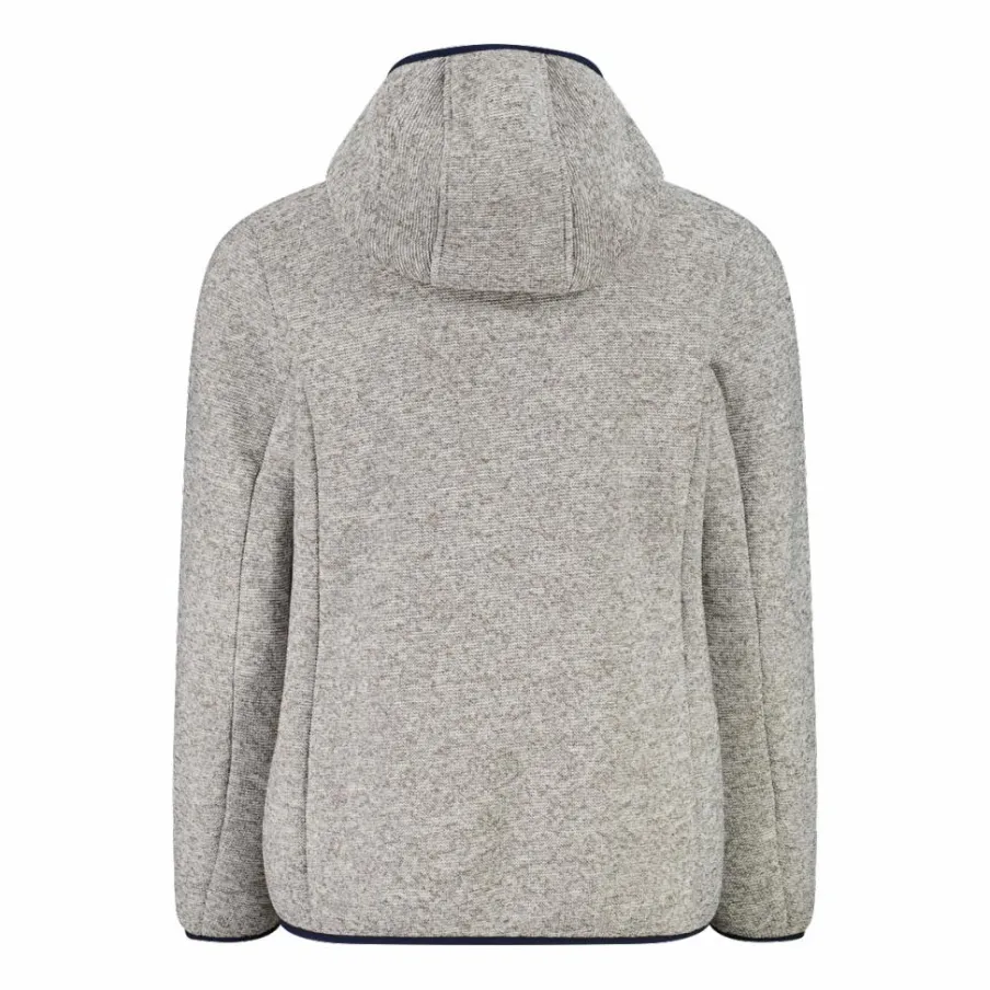 CMP Pile E Felpe^Giacca in pile da bambina in knit tech melange con cappuccio