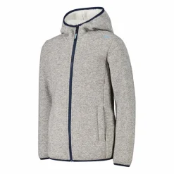 CMP Pile E Felpe^Giacca in pile da bambina in knit tech melange con cappuccio