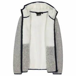 CMP Pile E Felpe^Giacca in pile da bambina in knit tech melange con cappuccio