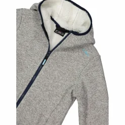 CMP Pile E Felpe^Giacca in pile da bambina in knit tech melange con cappuccio
