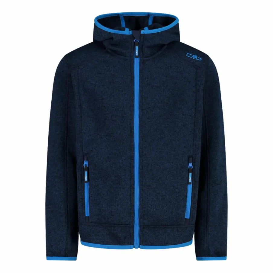 Bambino CMP Pile E Felpe^Giacca in pile da bambino in knit-tech mélange con cappuccio