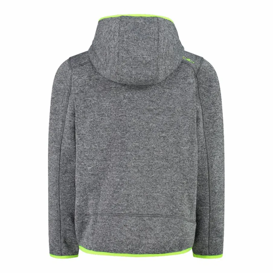 Bambino CMP Pile E Felpe^Giacca in pile da bambino in knit-tech mélange con cappuccio