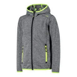 Bambino CMP Pile E Felpe^Giacca in pile da bambino in knit-tech mélange con cappuccio