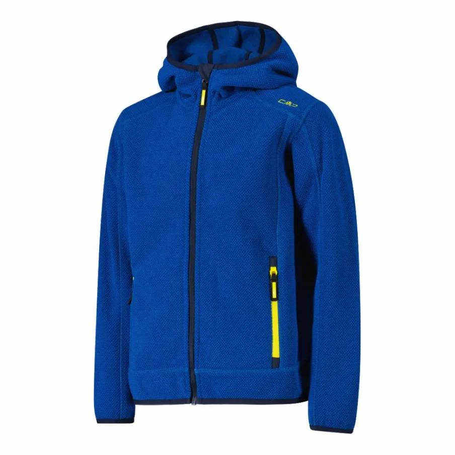 Bambino CMP Pile E Felpe^Giacca in pile da bambino in knit-tech mélange con cappuccio