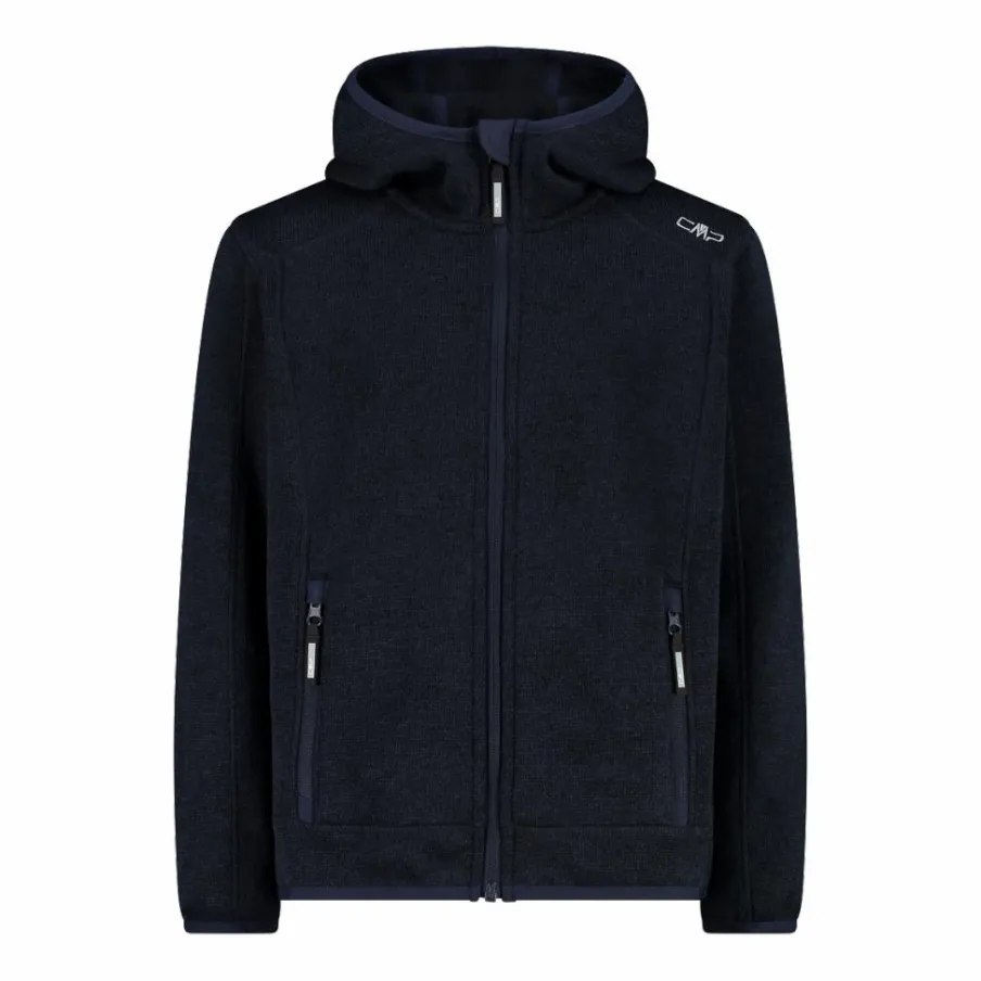 Bambino CMP Pile E Felpe^Giacca in pile da bambino in knit-tech mélange con cappuccio