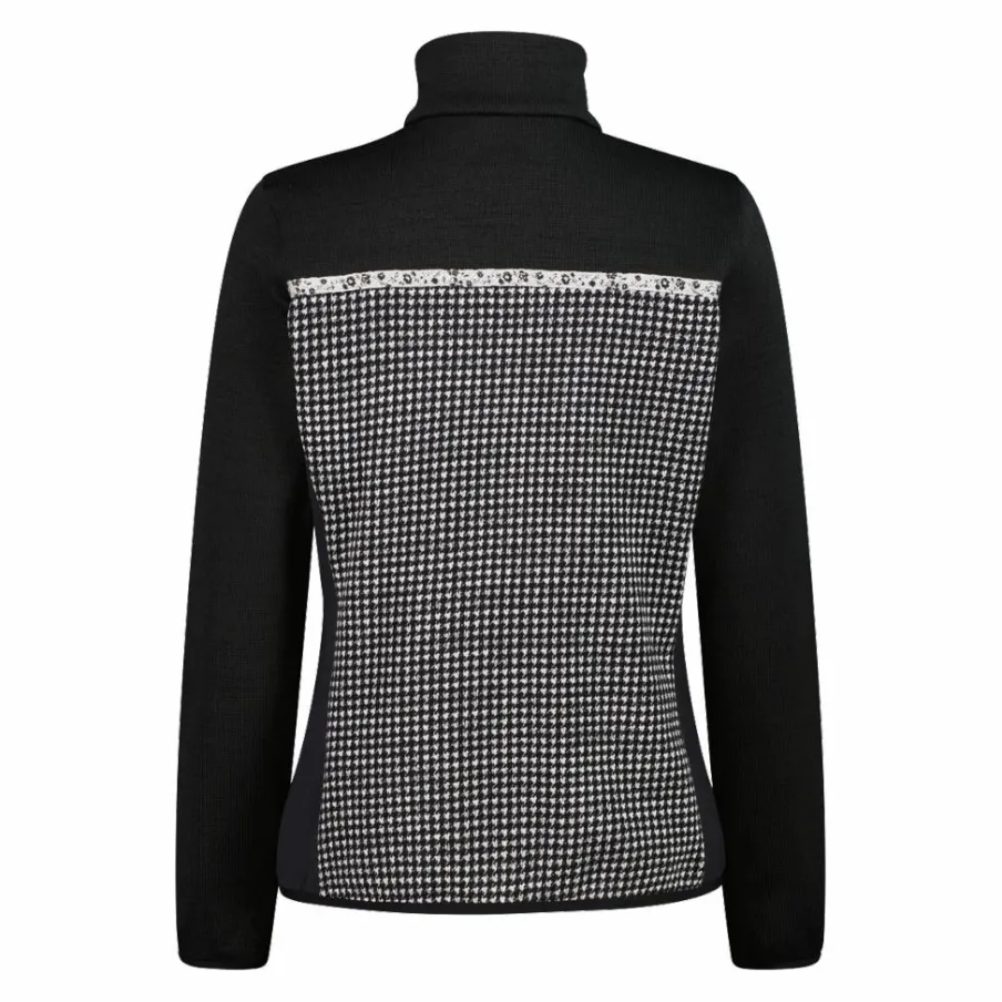 Donna CMP Pile^Giacca in pile da donna in knit tech stampata