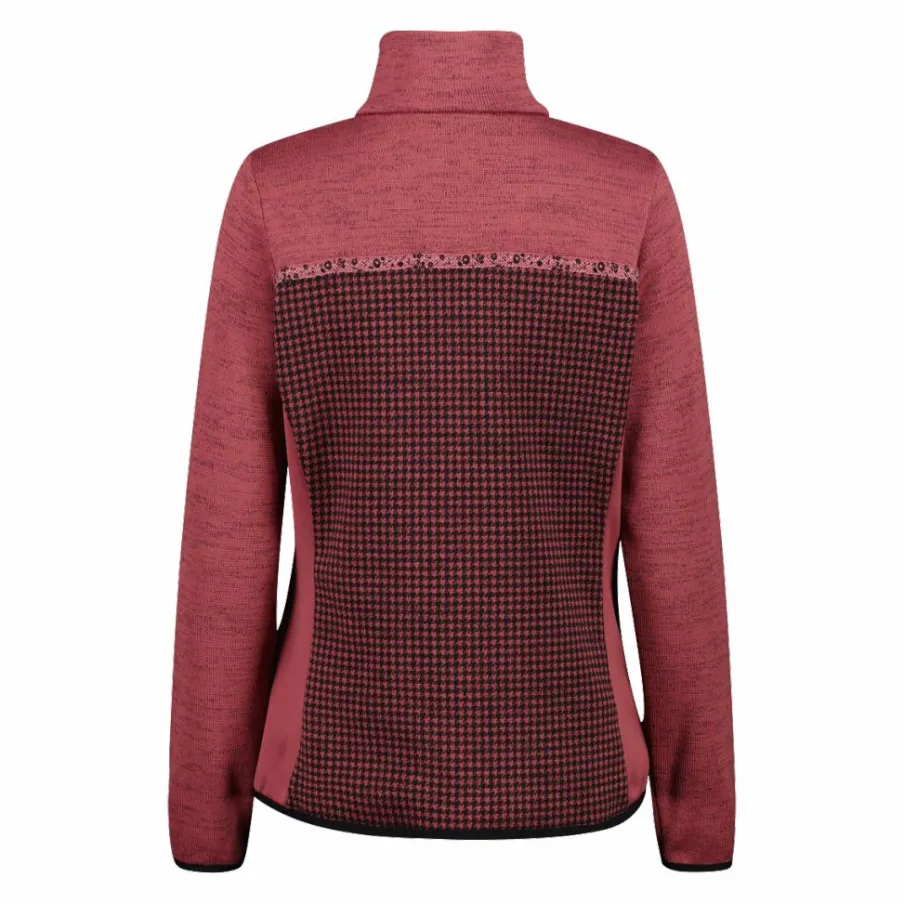 Donna CMP Pile^Giacca in pile da donna in knit tech stampata