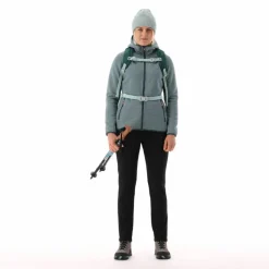 Donna CMP Pile^Giacca in pile da donna in knit tech melange con cappuccio