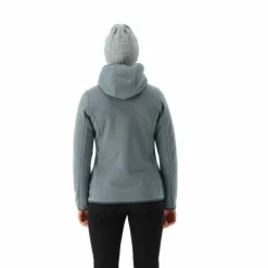 Donna CMP Pile^Giacca in pile da donna in knit tech melange con cappuccio