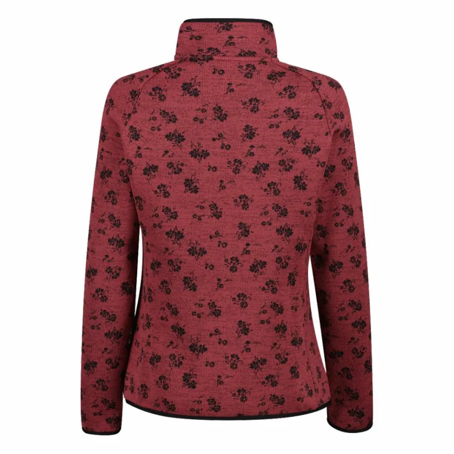 Donna CMP Pile^Giacca in pile da donna in knit tech stampata
