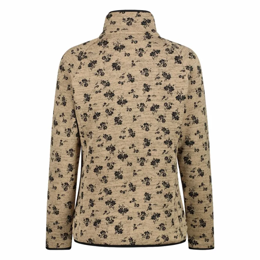 Donna CMP Pile^Giacca in pile da donna in knit tech stampata