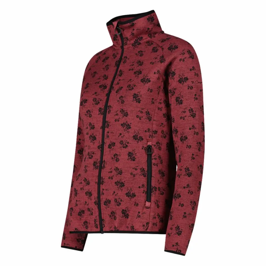 Donna CMP Pile^Giacca in pile da donna in knit tech stampata