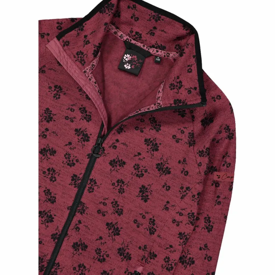 Donna CMP Pile^Giacca in pile da donna in knit tech stampata