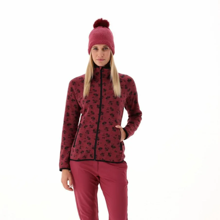 Donna CMP Pile^Giacca in pile da donna in knit tech stampata