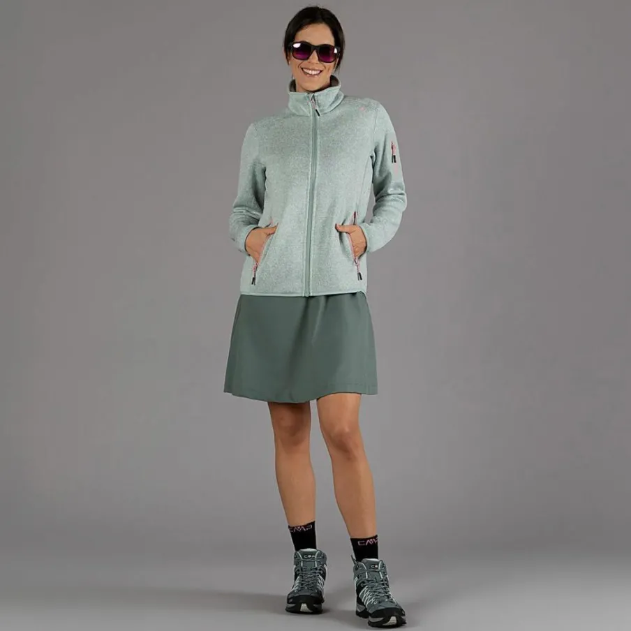 Donna CMP Pile^Giacca in pile da donna in Knit-Tech mèlange