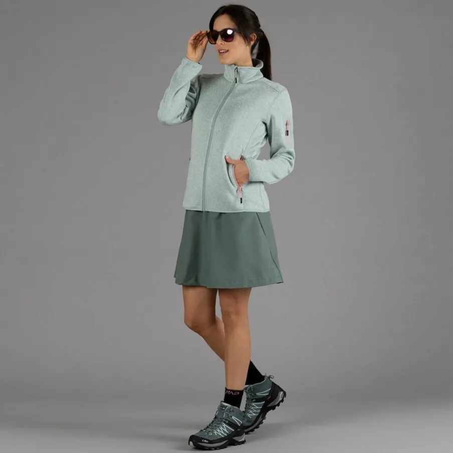 Donna CMP Pile^Giacca in pile da donna in Knit-Tech mèlange