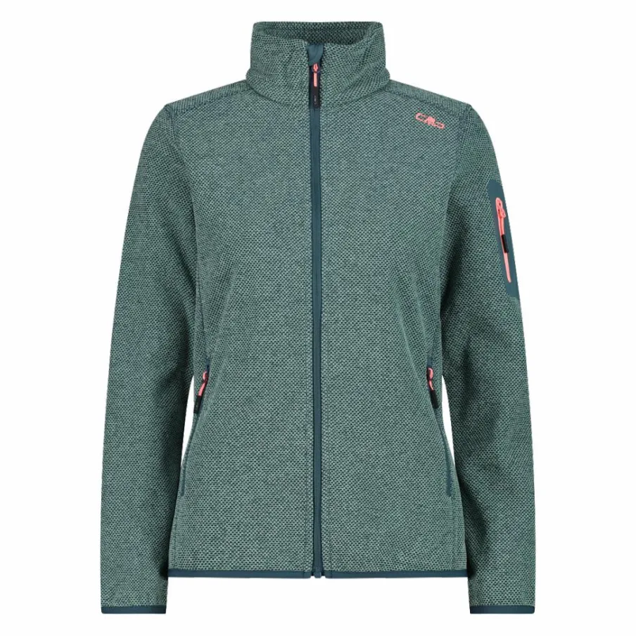 Donna CMP Pile^Giacca in pile da donna in Knit-Tech mèlange