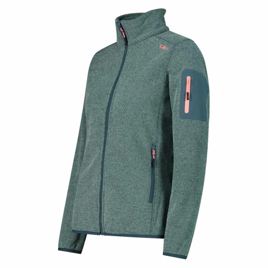 Donna CMP Pile^Giacca in pile da donna in Knit-Tech mèlange