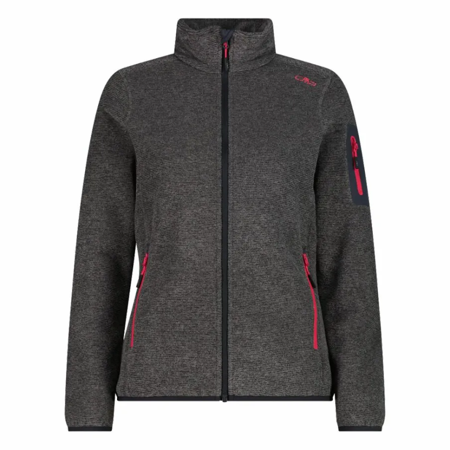 Donna CMP Pile^Giacca in pile da donna in Knit-Tech mèlange