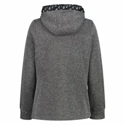 Donna CMP Pile^Giacca in pile da donna in knit tech con cappuccio con dettagli floreali