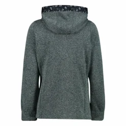 Donna CMP Pile^Giacca in pile da donna in knit tech con cappuccio con dettagli floreali