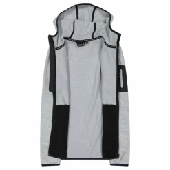 Donna CMP Pile^Giacca in pile da donna in knit-tech mélange con cappuccio