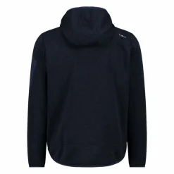 Uomo CMP Pile^Giacca in pile da uomo in knit-tech mélange con cappuccio