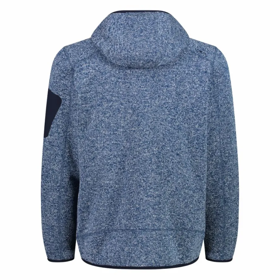 Uomo CMP Pile^Giacca in pile da uomo in knit-tech mélange con cappuccio