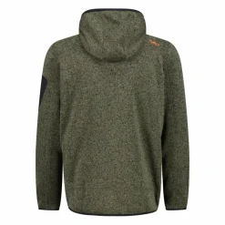 Uomo CMP Pile^Giacca in pile da uomo in knit-tech mélange con cappuccio