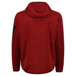 Uomo CMP Pile^Giacca in pile da uomo in knit-tech mélange con cappuccio