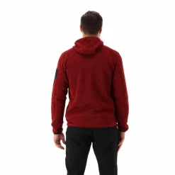 Uomo CMP Pile^Giacca in pile da uomo in knit-tech mélange con cappuccio