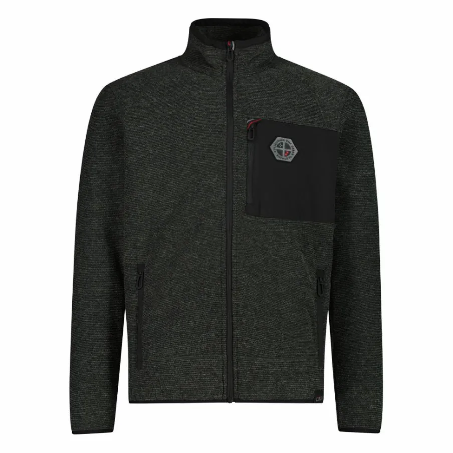 Uomo CMP Pile^Giacca in pile da uomo in knit tech melange