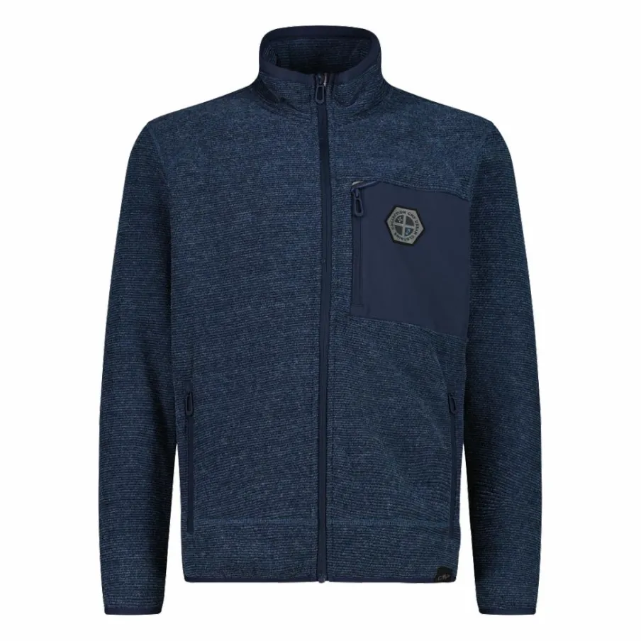 Uomo CMP Pile^Giacca in pile da uomo in knit tech melange