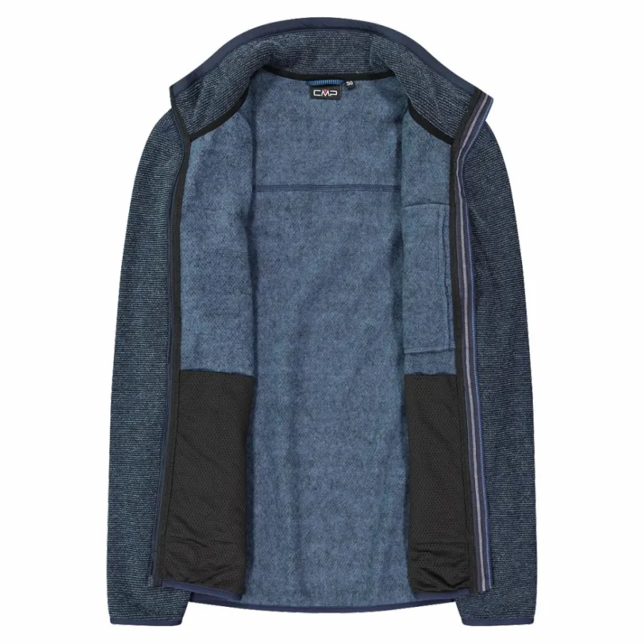 Uomo CMP Pile^Giacca in pile da uomo in knit tech melange