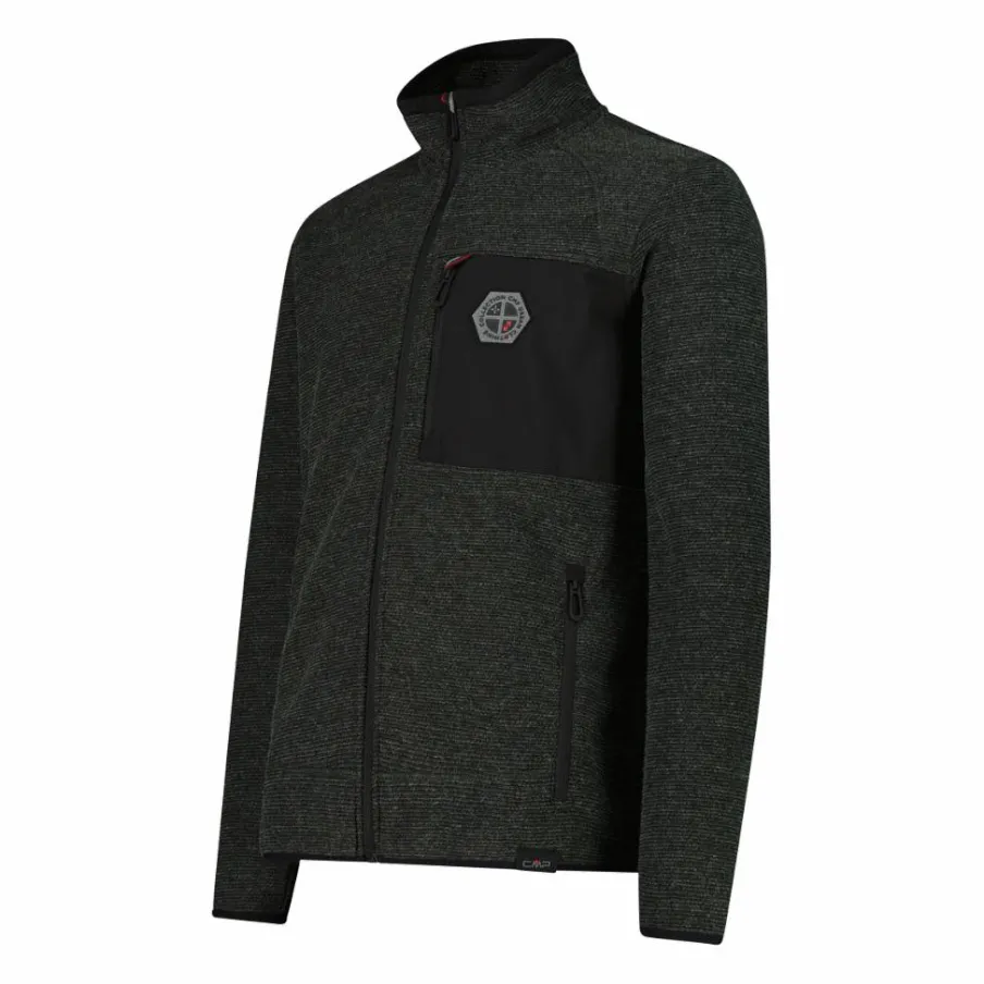 Uomo CMP Pile^Giacca in pile da uomo in knit tech melange