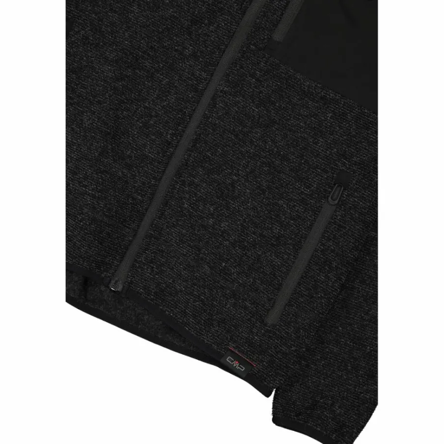 Uomo CMP Pile^Giacca in pile da uomo in knit tech melange