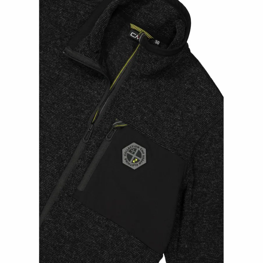 Uomo CMP Pile^Giacca in pile da uomo in knit tech melange