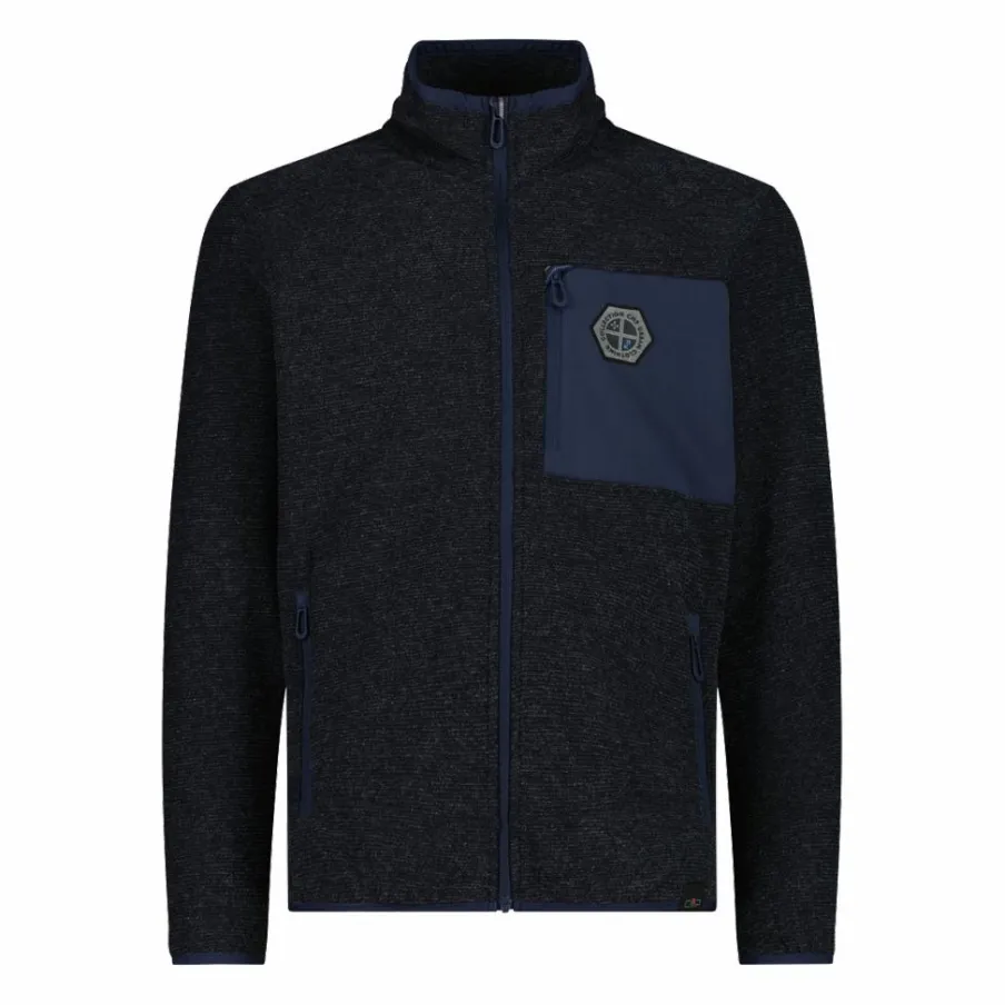 Uomo CMP Pile^Giacca in pile da uomo in knit tech melange